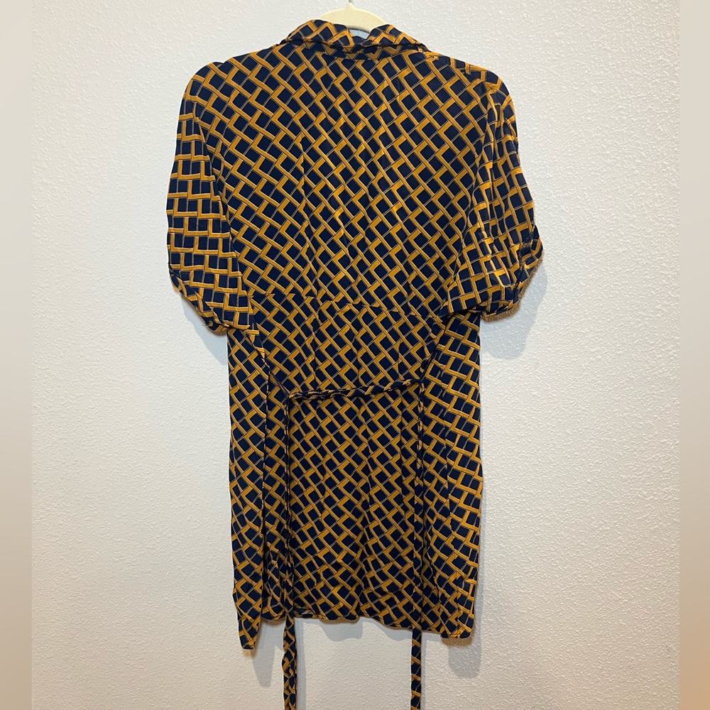 Forever 21 Blue and Mustard Short Dress Size M - Picture 10 of 13